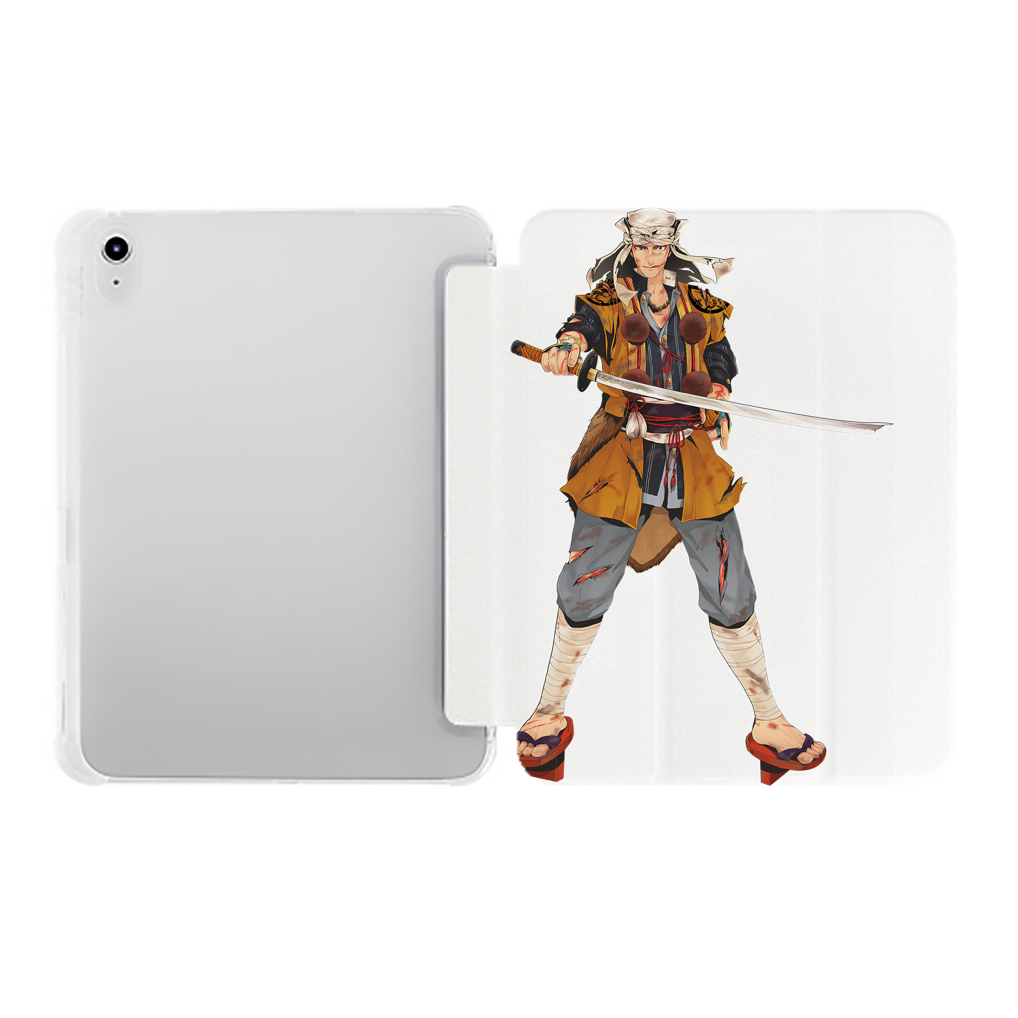 （画像用） 刀剣乱舞 Touken Ranbu IPad ケース ペン収納付き 三つ折りスタンド PUレザー×シリコン 対応機種9.5/10.5/10.9インチ